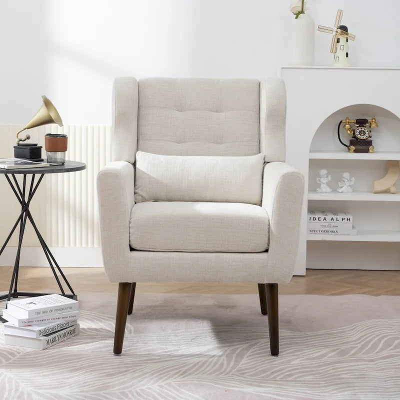 Fauteuil d'appoint moderne, Fauteuils en chenille pour salon, Chaise longue rembourrée douce et confortable pour petit espace, Chambre à coucher