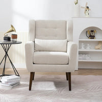 Fauteuil d'appoint moderne, Fauteuils en chenille pour salon, Chaise longue rembourrée douce et confortable pour petit espace, Chambre à coucher