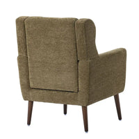Fauteuil d'appoint moderne, Fauteuils en chenille pour salon, Chaise longue rembourrée douce et confortable pour petit espace, Chambre à coucher