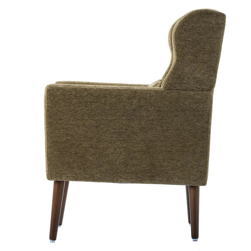 Fauteuil d'appoint moderne, Fauteuils en chenille pour salon, Chaise longue rembourrée douce et confortable pour petit espace, Chambre à coucher