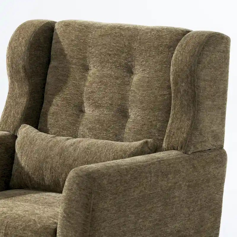 Fauteuil d'appoint moderne, Fauteuils en chenille pour salon, Chaise longue rembourrée douce et confortable pour petit espace, Chambre à coucher