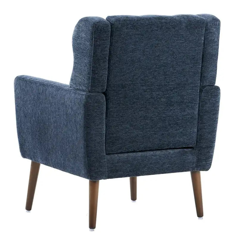 Fauteuil d'appoint moderne, Fauteuils en chenille pour salon, Chaise longue rembourrée douce et confortable pour petit espace, Chambre à coucher