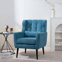 Fauteuil d'appoint moderne, Fauteuils en chenille pour salon, Chaise longue rembourrée douce et confortable pour petit espace, Chambre à coucher