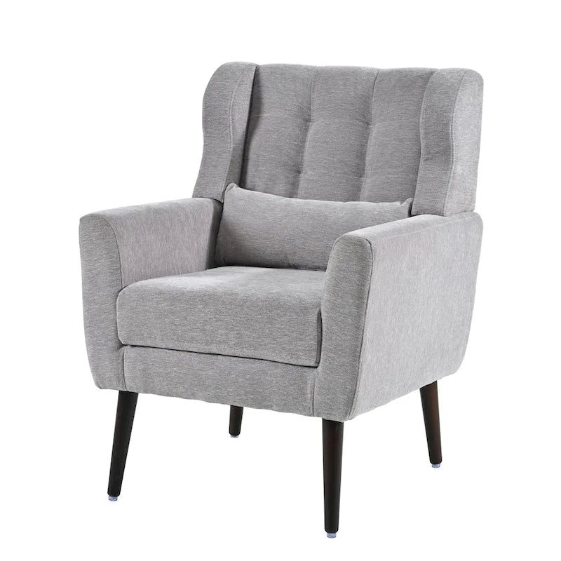 Fauteuil d'appoint moderne, Fauteuils en chenille pour salon, Chaise longue rembourrée douce et confortable pour petit espace, Chambre à coucher