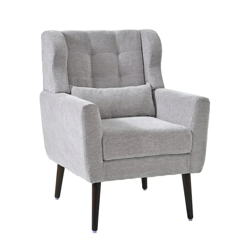 Fauteuil d'appoint moderne, Fauteuils en chenille pour salon, Chaise longue rembourrée douce et confortable pour petit espace, Chambre à coucher
