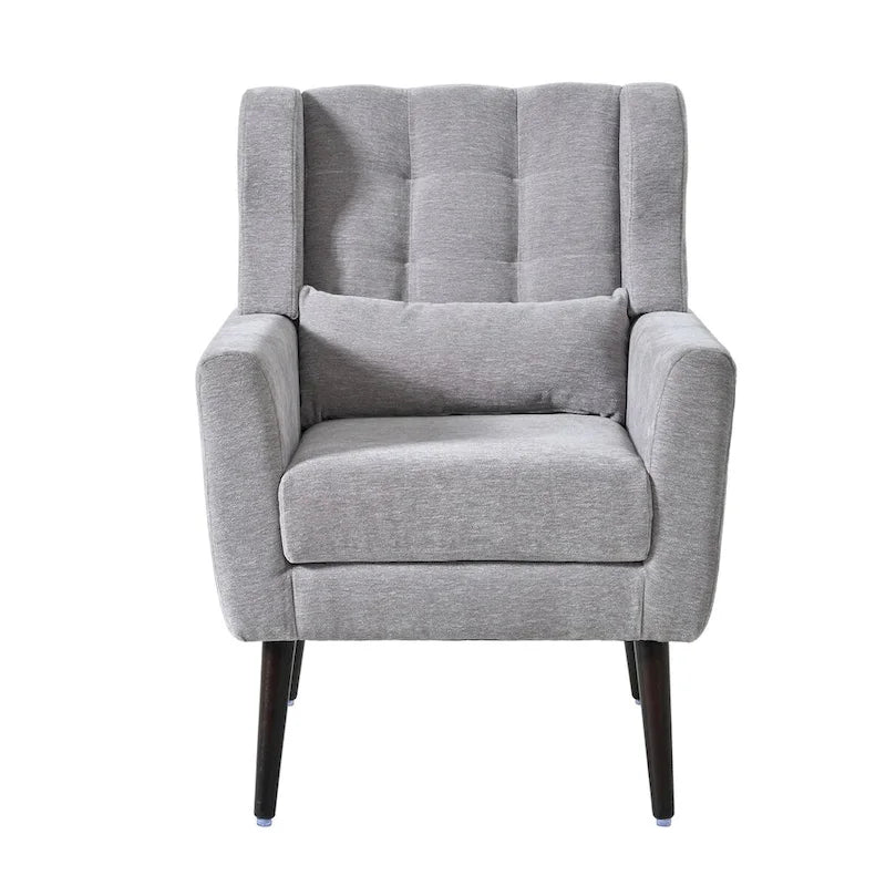 Fauteuil d'appoint moderne, Fauteuils en chenille pour salon, Chaise longue rembourrée douce et confortable pour petit espace, Chambre à coucher