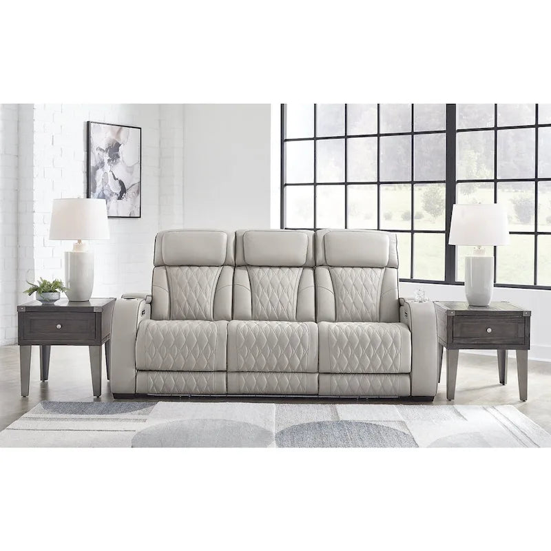 Canapé inclinable électrique Signature Design by Ashley Boyington gris - 86 L x 38,5 P x 44,5 H