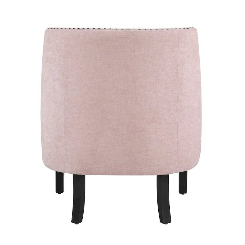 Fauteuil d'appoint traditionnel moderne, revêtement en chenille, capitonnage, bois massif, 1 pièce, mobilier de salon
