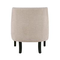 Fauteuil d'appoint traditionnel moderne, revêtement en chenille, capitonnage, bois massif, 1 pièce, mobilier de salon