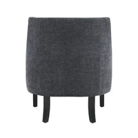 Fauteuil d'appoint traditionnel moderne, revêtement en chenille, capitonnage, bois massif, 1 pièce, mobilier de salon