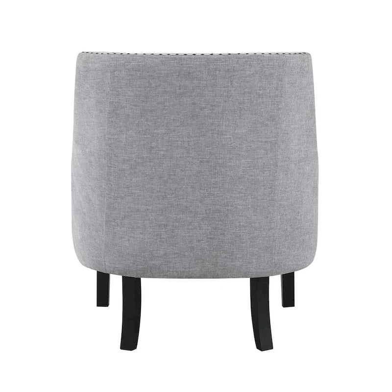 Fauteuil d'appoint traditionnel moderne, revêtement en chenille, capitonnage, bois massif, 1 pièce, mobilier de salon