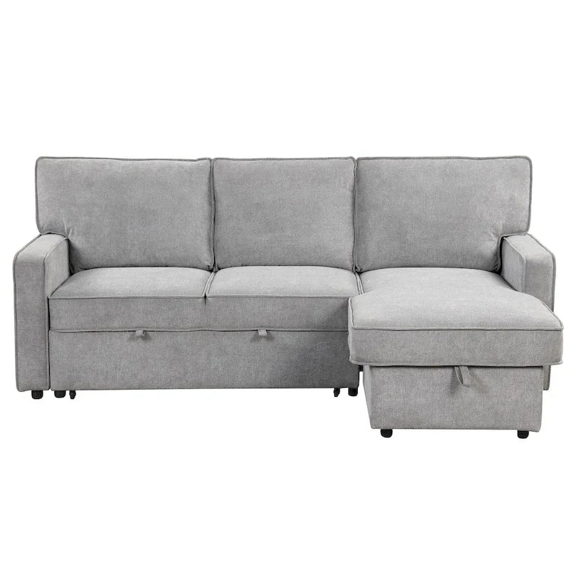 Canapé sectionnel convertible rembourré avec rangement et port USB