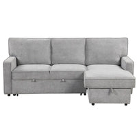 Canapé sectionnel convertible rembourré avec rangement et port USB