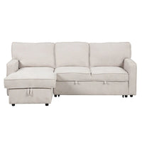 Canapé sectionnel convertible rembourré avec rangement et port USB