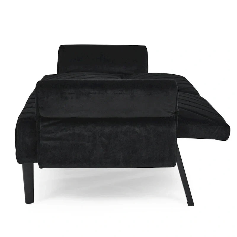 Canapé-lit convertible 87 Velvet pliant avec accoudoirs réglables