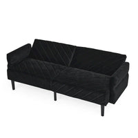 Canapé-lit convertible 87 Velvet pliant avec accoudoirs réglables