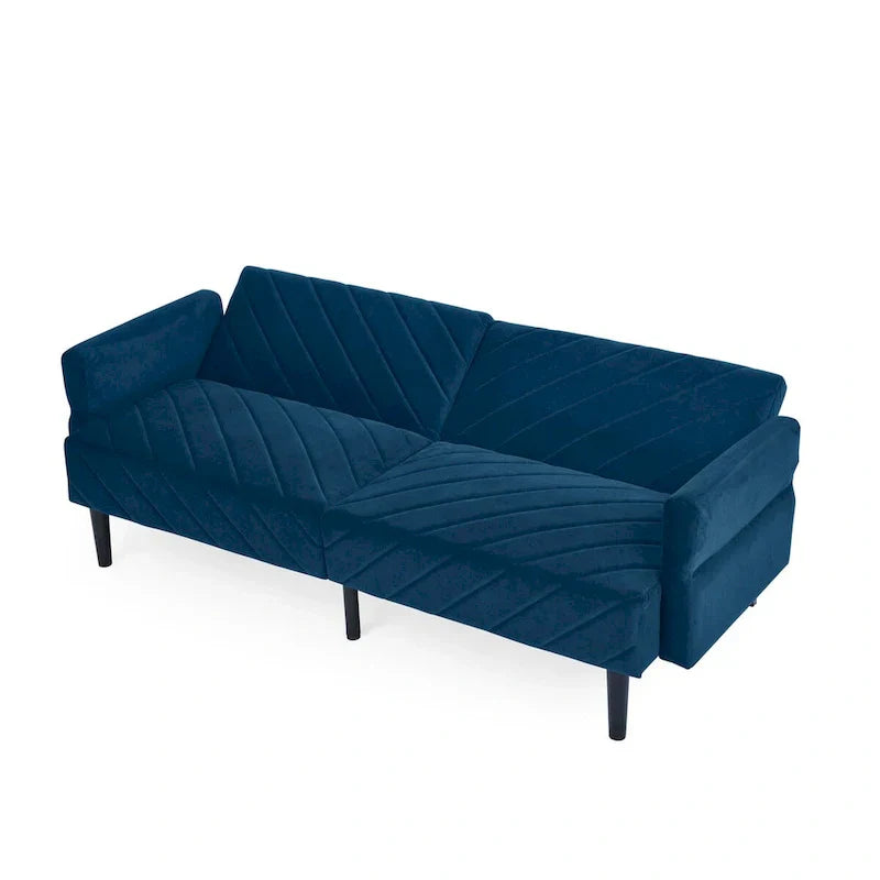 Canapé-lit convertible 87 Velvet pliant avec accoudoirs réglables