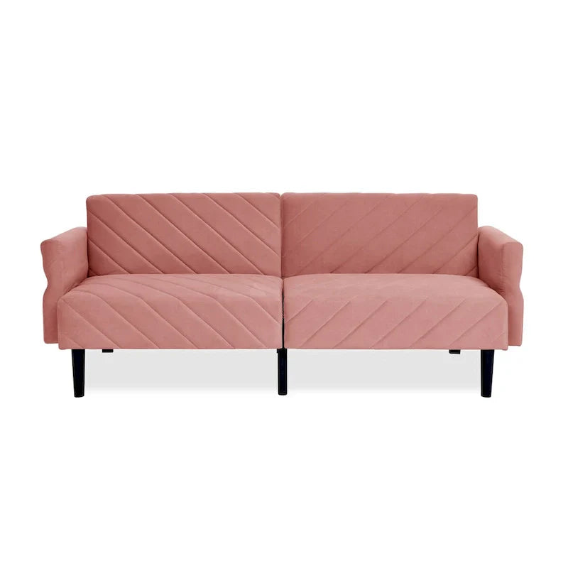 Canapé-lit convertible 87 Velvet pliant avec accoudoirs réglables