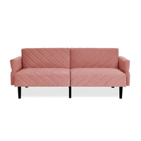 Canapé-lit convertible 87 Velvet pliant avec accoudoirs réglables