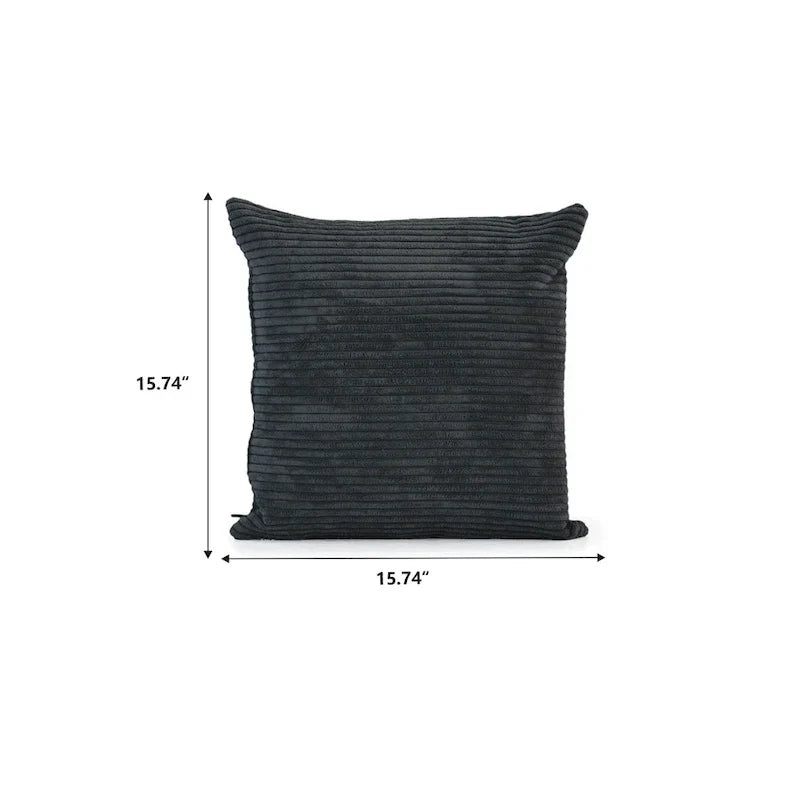 Canapé modulable en forme de L, revêtu de velours côtelé, avec méridienne, pouf et 3 coussins
