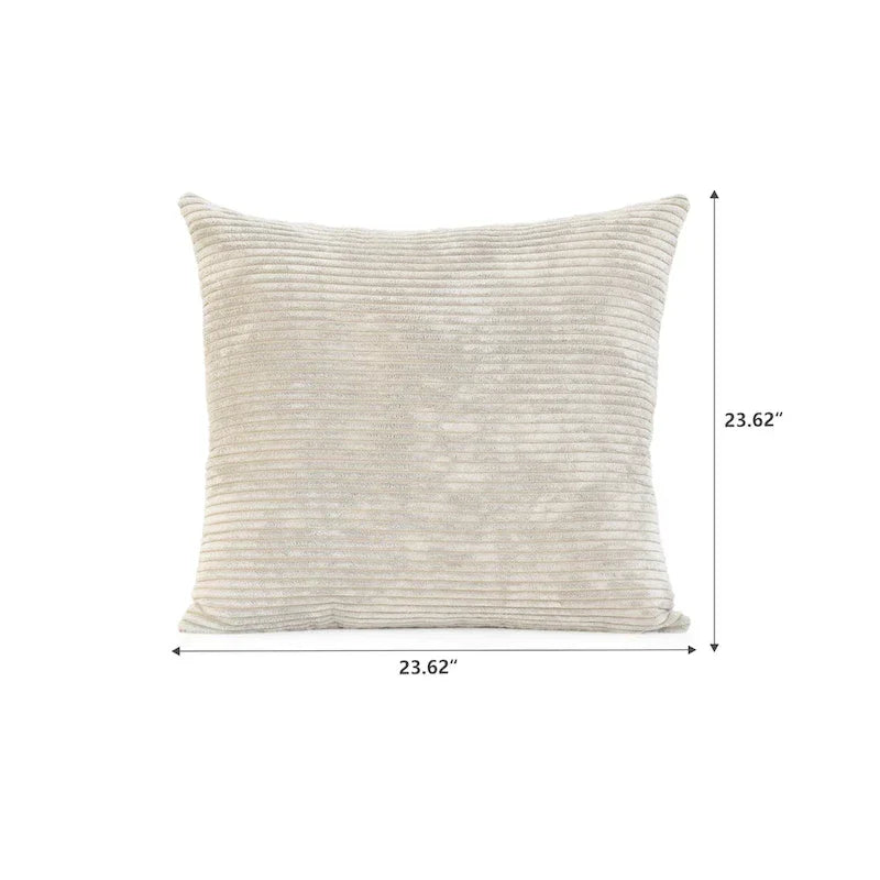 Canapé modulable en forme de L, revêtu de velours côtelé, avec méridienne, pouf et 3 coussins