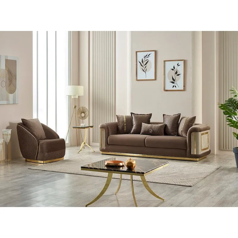 Ensemble de salon Ellie 2 pièces dossier à coussins