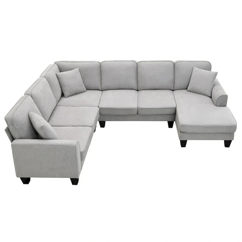 Canapé Sectionnel Moderne en Velours Surdimensionné 89*89, Grand Mobilier d'Intérieur Rembourré Forme L avec Doubles Coussins