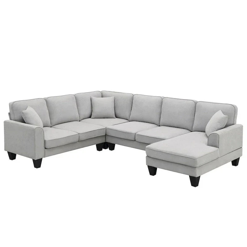 Canapé Sectionnel Moderne en Velours Surdimensionné 89*89, Grand Mobilier d'Intérieur Rembourré Forme L avec Doubles Coussins