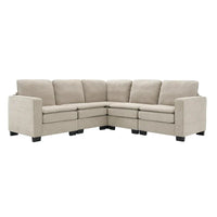 Canapé Sectionnel Moderne en Velours Surdimensionné 89*89, Grand Mobilier d'Intérieur Rembourré Forme L avec Doubles Coussins