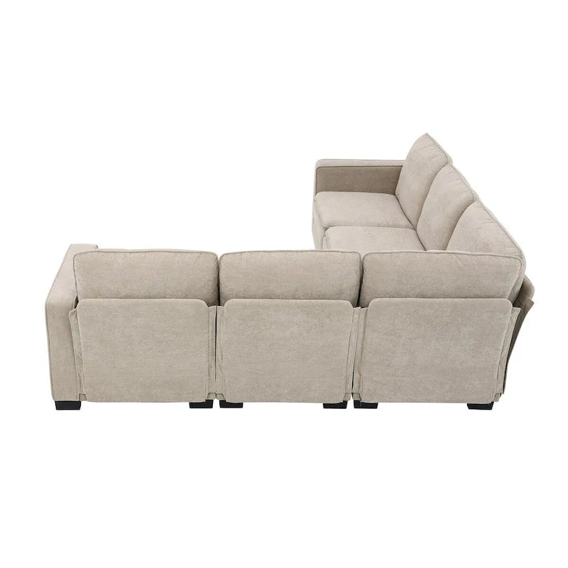 Canapé Sectionnel Moderne en Velours Surdimensionné 89*89, Grand Mobilier d'Intérieur Rembourré Forme L avec Doubles Coussins