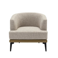 Fauteuil baril bicolore moderne en tissu