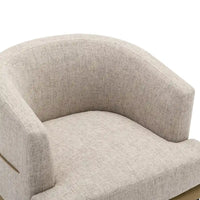 Fauteuil baril bicolore moderne en tissu