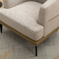 Fauteuil baril bicolore moderne en tissu
