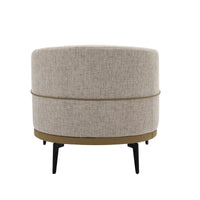 Fauteuil baril bicolore moderne en tissu