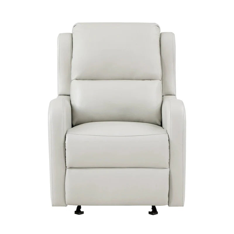 Fauteuil Inclinable Manuel Planeur Kim 39 Pouces, Similicuir Blanc Cassé