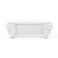 Banc rembourré en lin avec grand espace de rangement - 51.5L x 20.5W x 17H
