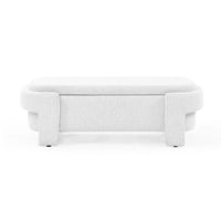 Banc rembourré en lin avec grand espace de rangement - 51.5L x 20.5W x 17H