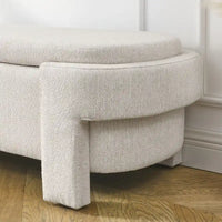 Banc rembourré en lin avec grand espace de rangement - 51.5L x 20.5W x 17H