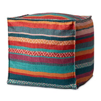 Alexander Home pouf bohème du sud-ouest à rayures
