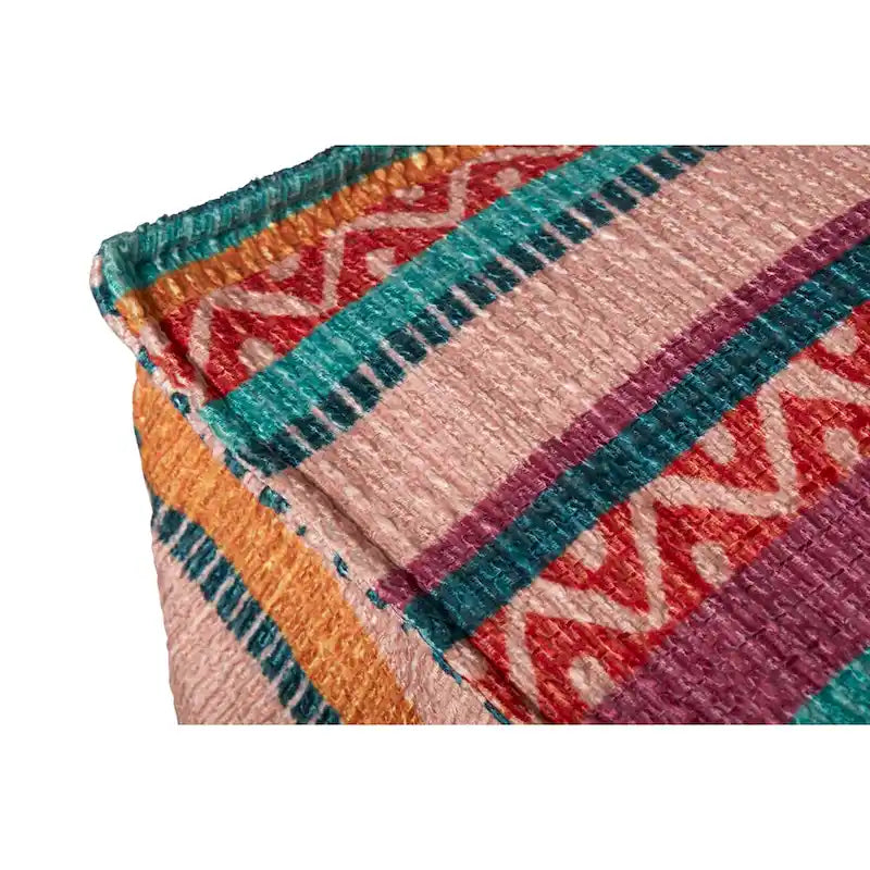 Alexander Home pouf bohème du sud-ouest à rayures