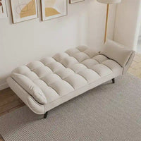 Canapé Futon 57, Canapé-lit Pliant Convertible Fauteuil Inclinable pour Salon