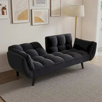 Canapé Futon 57, Canapé-lit Pliant Convertible Fauteuil Inclinable pour Salon