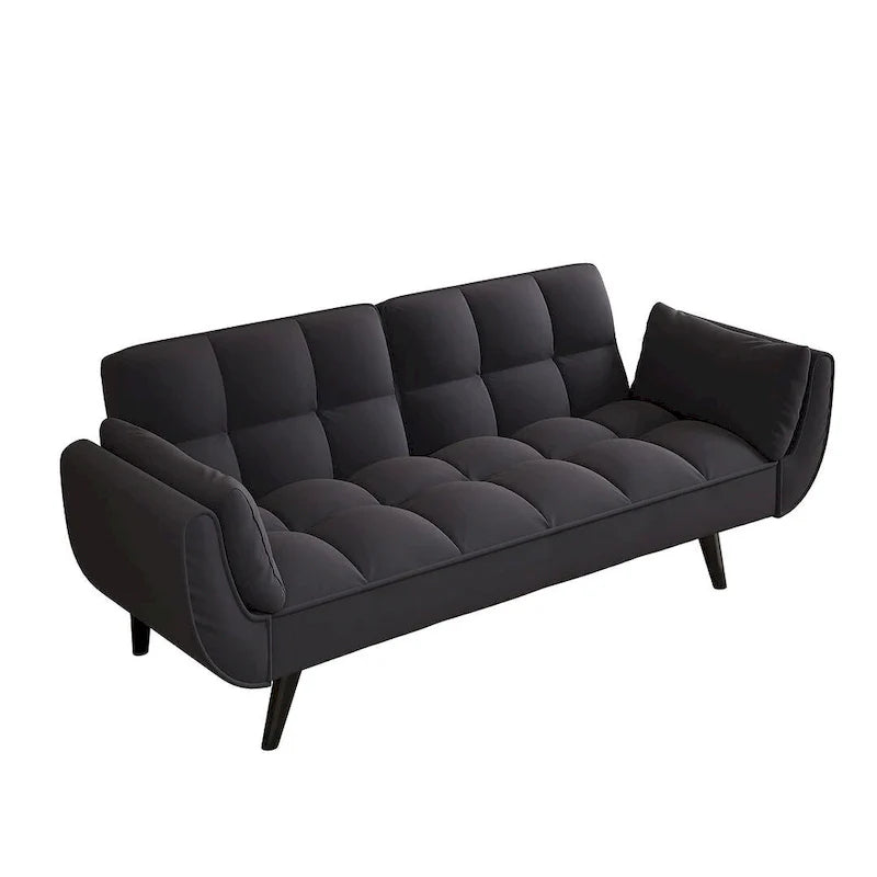 Canapé Futon 57, Canapé-lit Pliant Convertible Fauteuil Inclinable pour Salon