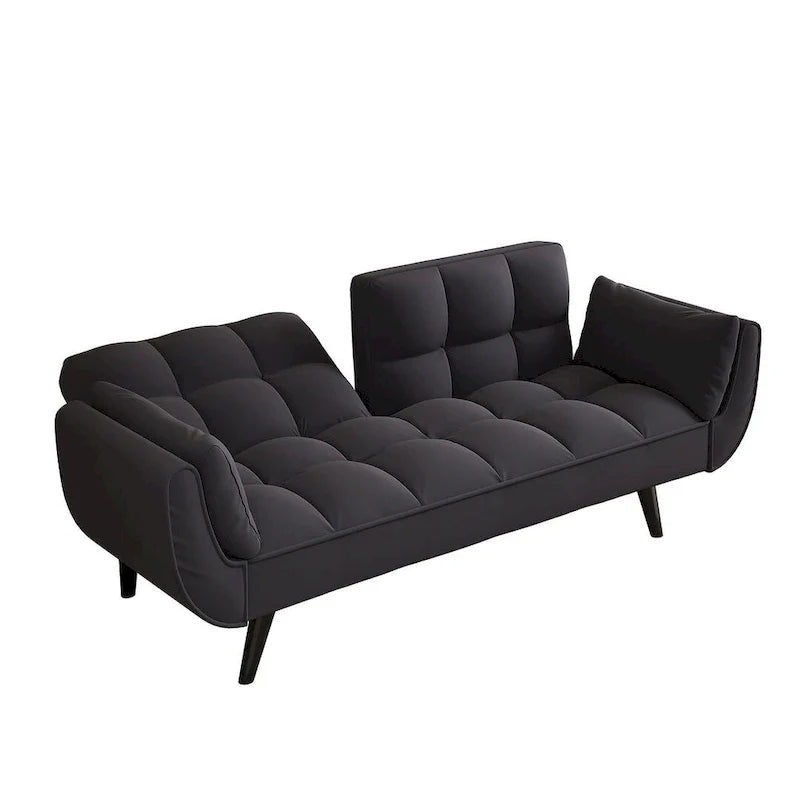 Canapé Futon 57, Canapé-lit Pliant Convertible Fauteuil Inclinable pour Salon