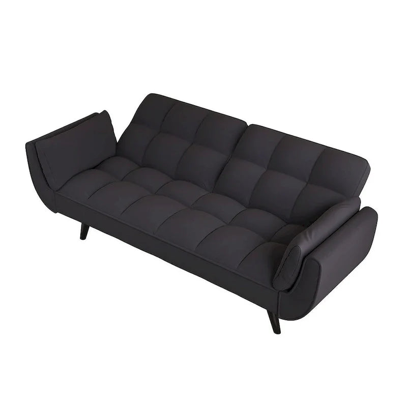 Canapé Futon 57, Canapé-lit Pliant Convertible Fauteuil Inclinable pour Salon