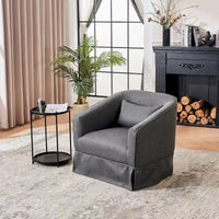 Fauteuil pivotant avec ottoman, Fauteuil d'appoint pivotant pour salon