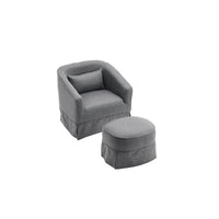 Fauteuil pivotant avec ottoman, Fauteuil d'appoint pivotant pour salon