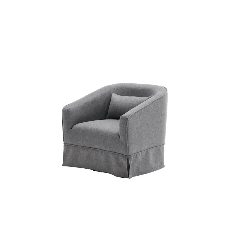 Fauteuil pivotant avec ottoman, Fauteuil d'appoint pivotant pour salon