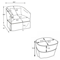 Fauteuil pivotant avec ottoman, Fauteuil d'appoint pivotant pour salon