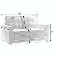 Canapé pliable 3 plis, canapé-lit futon convertible